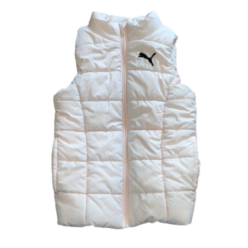 Puma pale pink puffer vest size XS 5/6